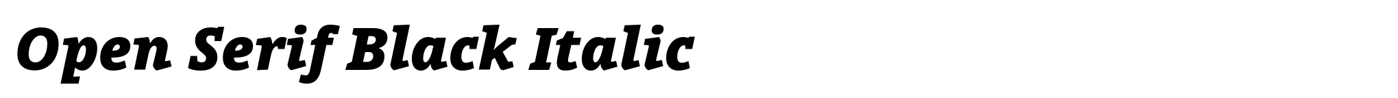 Open Serif Black Italic image